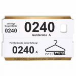Garderobenmarken, Tickets